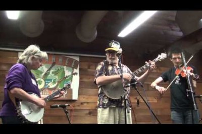 Bob Carlin, Cathy FInk, and Adam Hurt Sugar play Sugar Hill at Suwannee Banjo Camp 2014